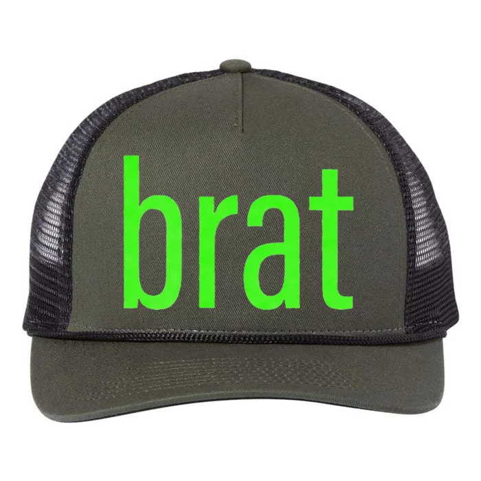 Funny Green Brat Retro Rope Trucker Hat Cap