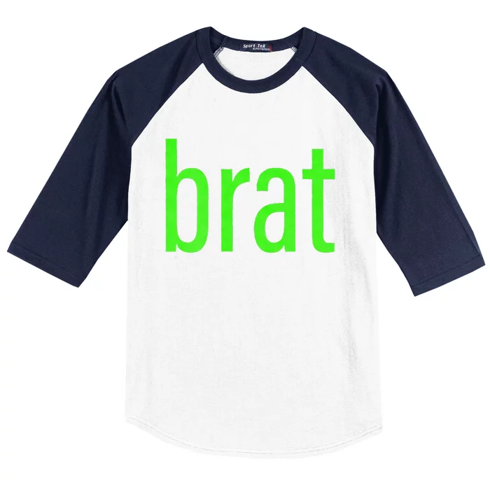 Funny Green Brat Baseball Sleeve Shirt