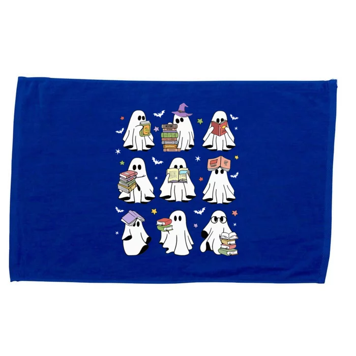 Funny Ghost Book Reading Halloween Books Lover Teacher Microfiber Hand Towel