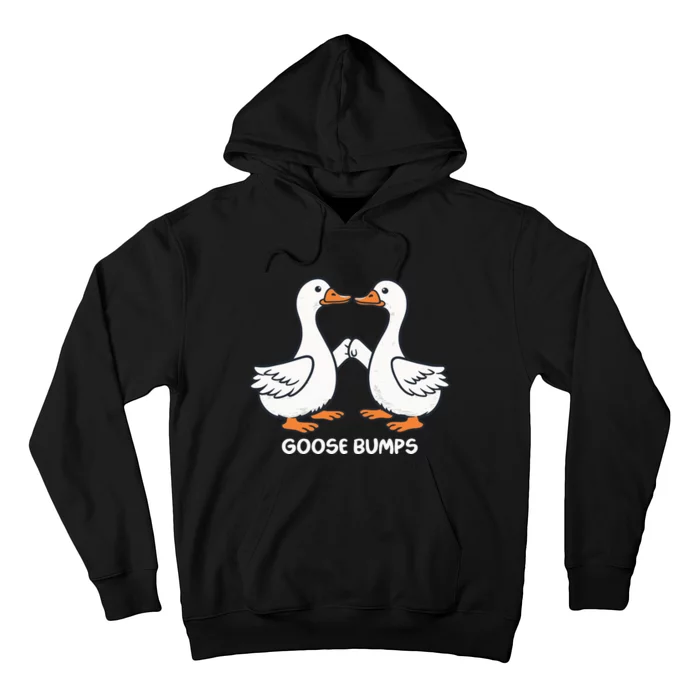 Funny Goose Bumps Silly Goose Minimalist Duck Hoodie