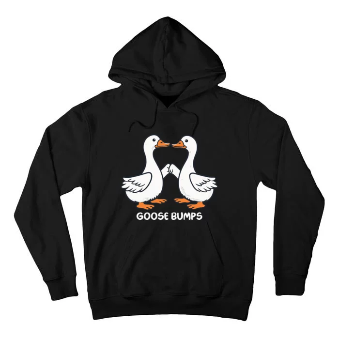 Funny Goose Bumps Silly Goose Minimalist Duck Tall Hoodie