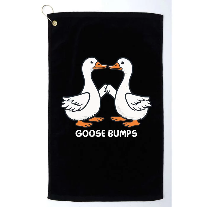 Funny Goose Bumps Silly Goose Minimalist Duck Platinum Collection Golf Towel