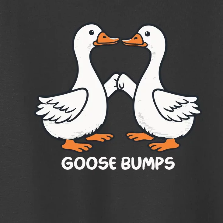 Funny Goose Bumps Silly Goose Minimalist Duck Toddler T-Shirt