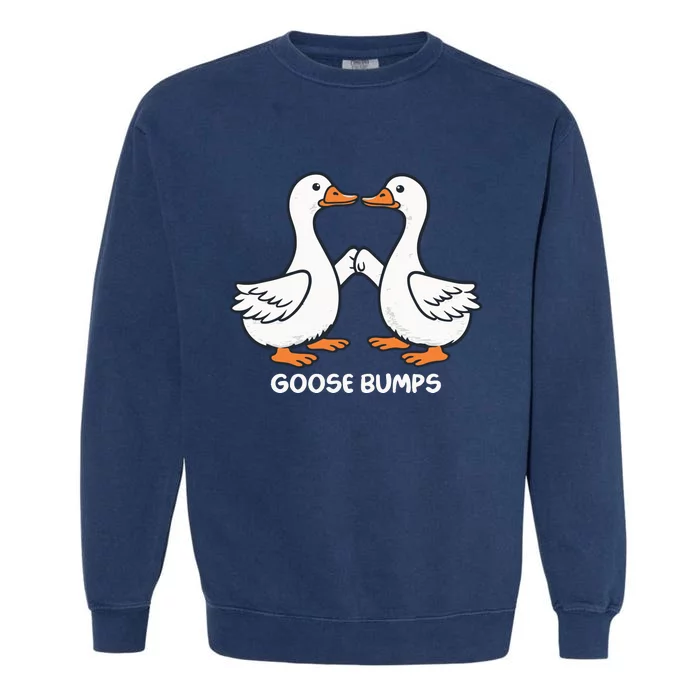 Funny Goose Bumps Silly Goose Minimalist Duck Garment-Dyed Sweatshirt