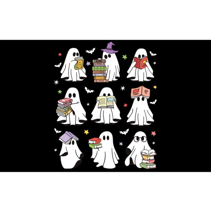 Funny Ghost Book Reading Halloween Books Lover Teacher Bumper Sticker