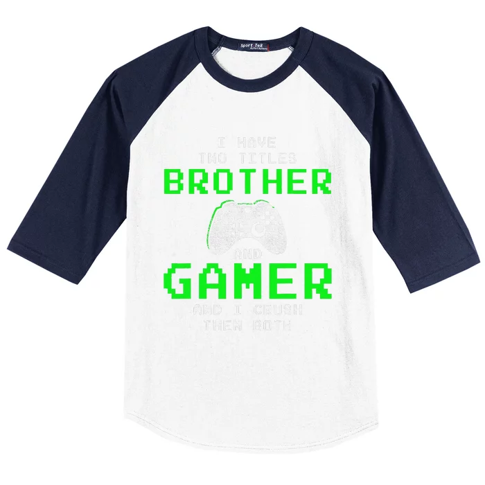 Funny Gaming Brothers Tee Gamer Gifts Baseball Sleeve Shirt