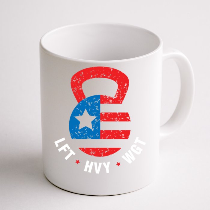 Funny Gym Bro Fitness Workout Gear American Vintage Novelty Gift Front & Back Coffee Mug