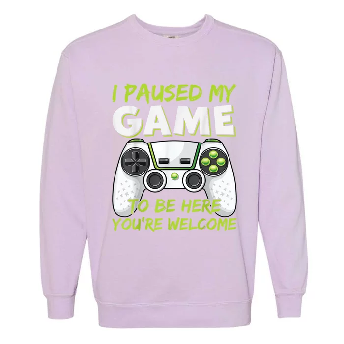 Funny Gaming Boy Girl Men Gamer Video Game Garment-Dyed Sweatshirt