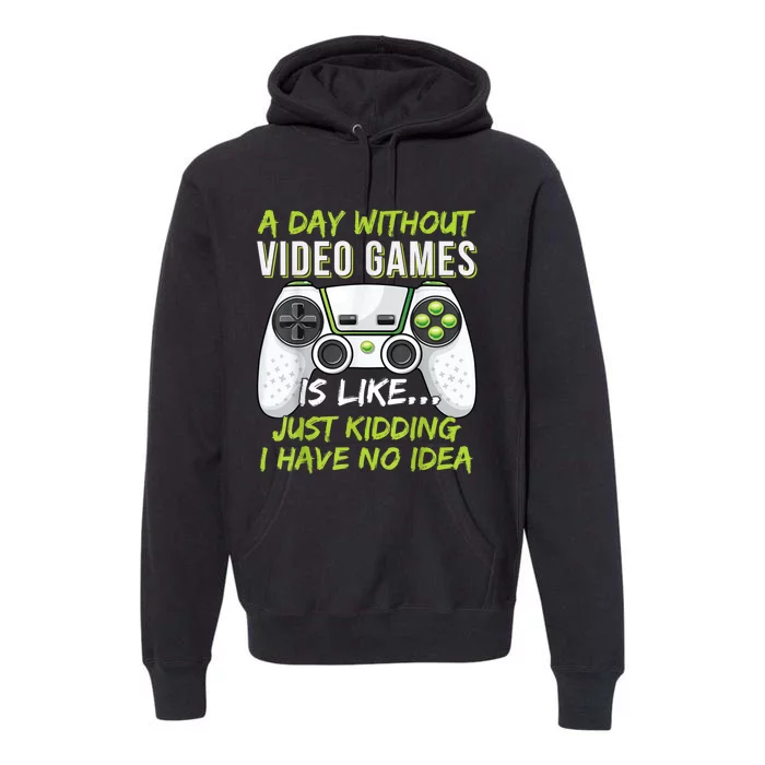 Funny Gaming Boy Girl Men Gamer Video Game Premium Hoodie