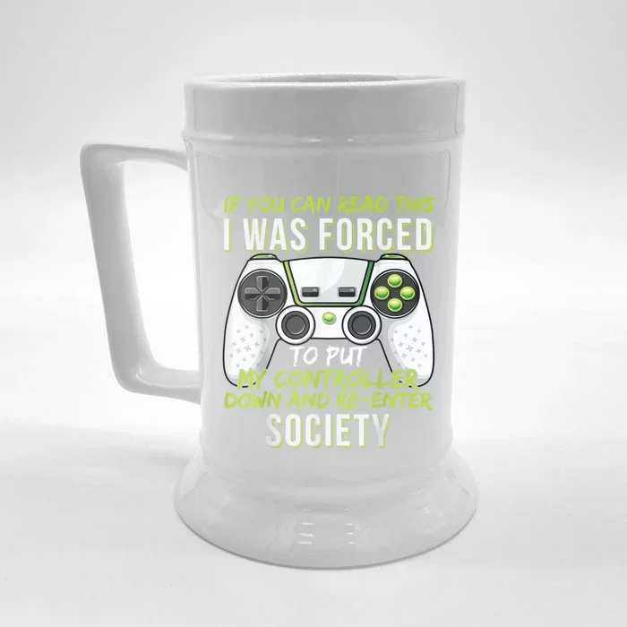 Funny Gaming Boy Girl Men Gamer Video Game Front & Back Beer Stein