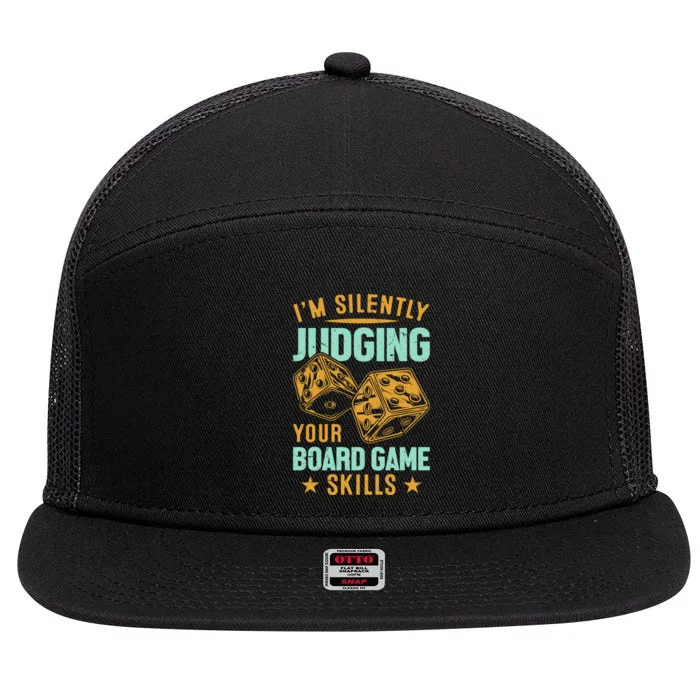 Funny Gift Board Games Strategy Humor Apparel 7 Panel Mesh Trucker Snapback Hat