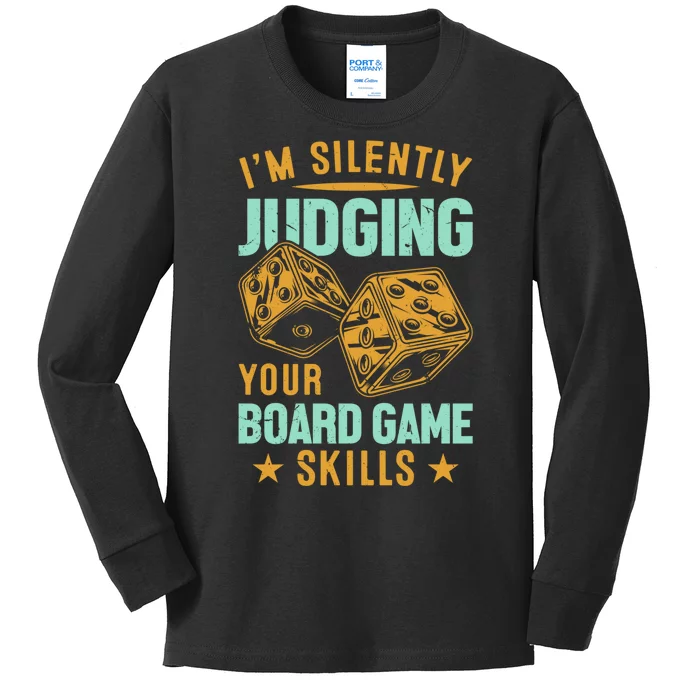 Funny Gift Board Games Strategy Humor Apparel Kids Long Sleeve Shirt