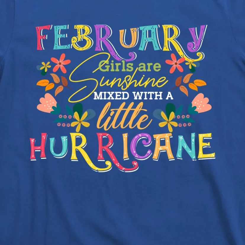 February Girls Birthday Funny Sunshine Mixed Hurricane Gift T-Shirt