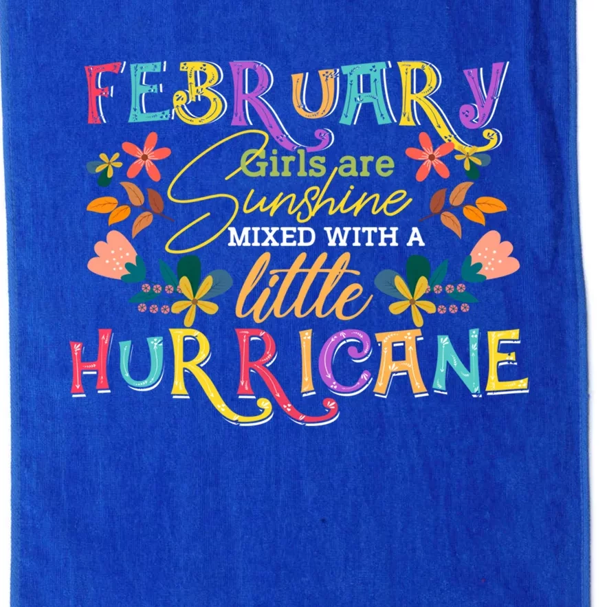 February Girls Birthday Funny Sunshine Mixed Hurricane Gift Platinum Collection Golf Towel