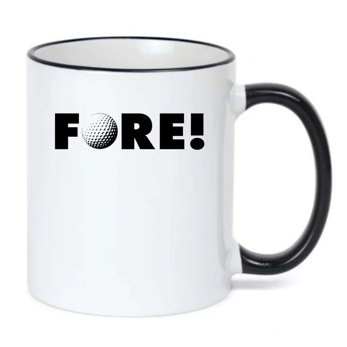 Fore Golf Ball Golf Lover Black Color Changing Mug