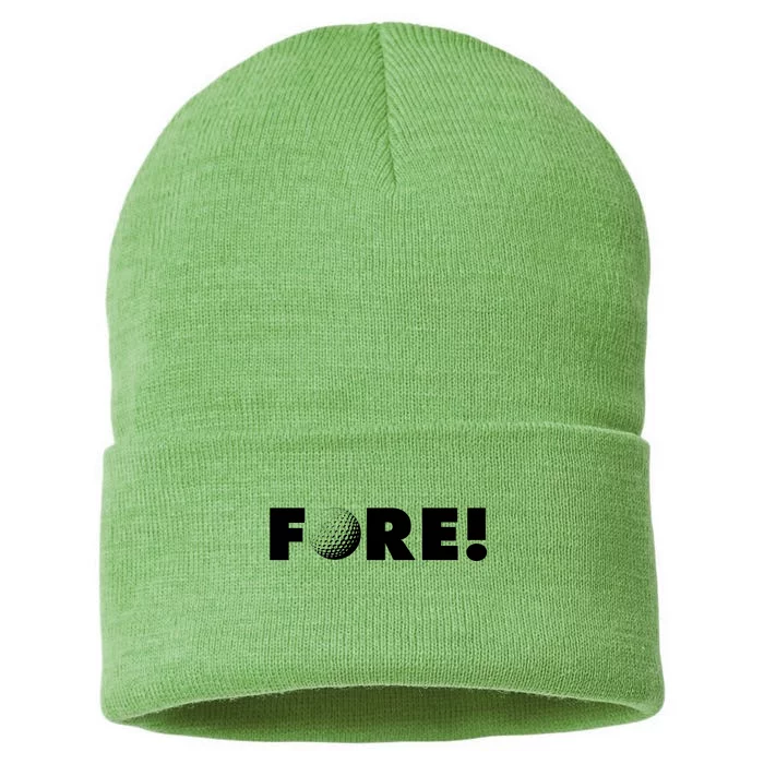 Fore Golf Ball Golf Lover Sustainable Knit Beanie