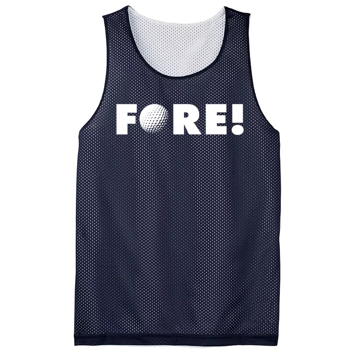 Fore Golf Ball Golf Lover Mesh Reversible Basketball Jersey Tank