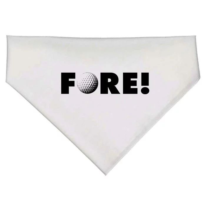 Fore Golf Ball Golf Lover USA-Made Doggie Bandana