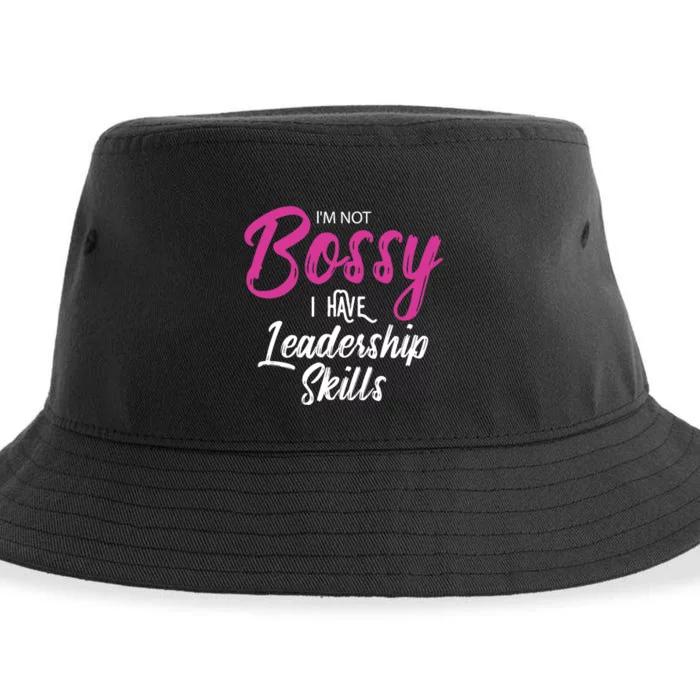 Funny Girl Boss I'm Not Bossy I Have Leadership Skills Sustainable Bucket Hat