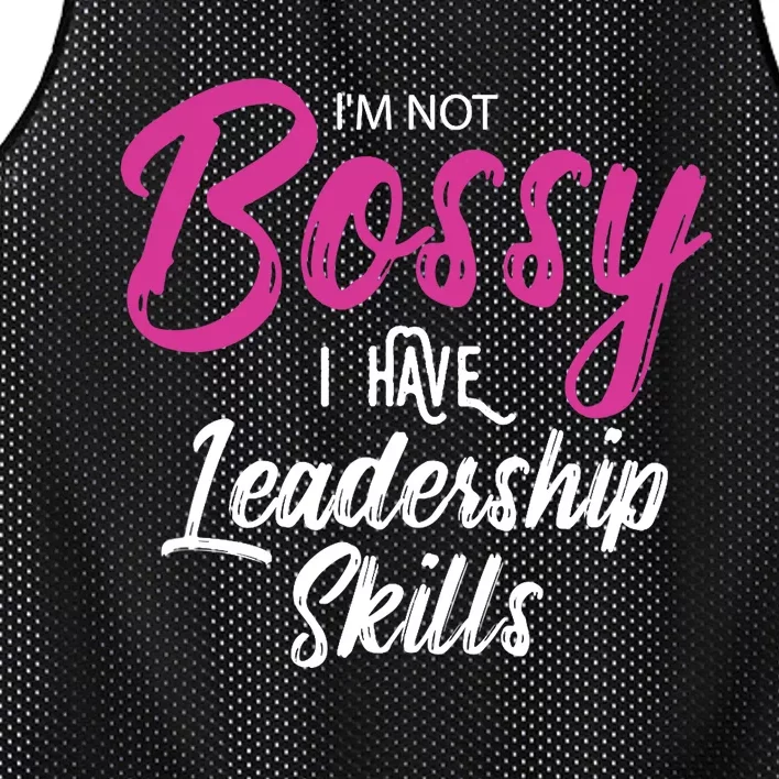 Funny Girl Boss I'm Not Bossy I Have Leadership Skills Mesh Reversible Basketball Jersey Tank