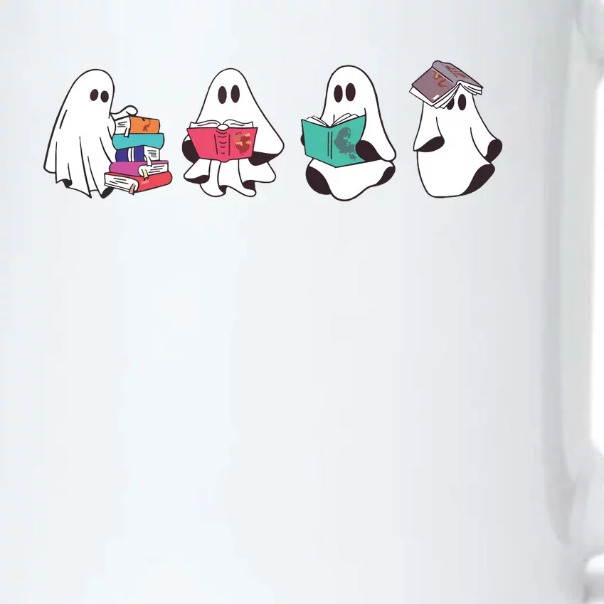 Funny Ghost Book Reading Halloween Books Lover Teacher Black Color Changing Mug