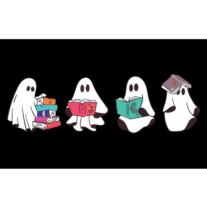 Funny Ghost Book Reading Halloween Books Lover Teacher Bumper Sticker