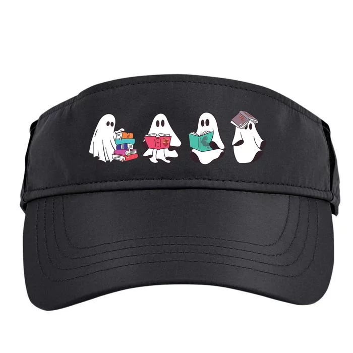 Funny Ghost Book Reading Halloween Books Lover Teacher Adult Drive Performance Visor