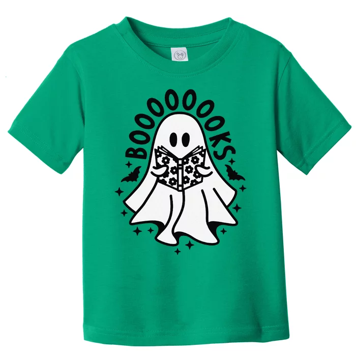 Funny Ghost Book Reading Halloween Books Lover Teacher Toddler T-Shirt