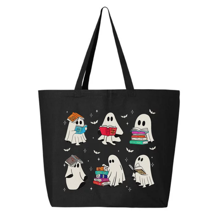 Funny Ghost Book Reading Halloween Books Lover Teacher 25L Jumbo Tote