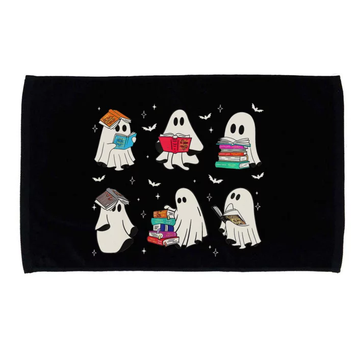 Funny Ghost Book Reading Halloween Books Lover Teacher Microfiber Hand Towel