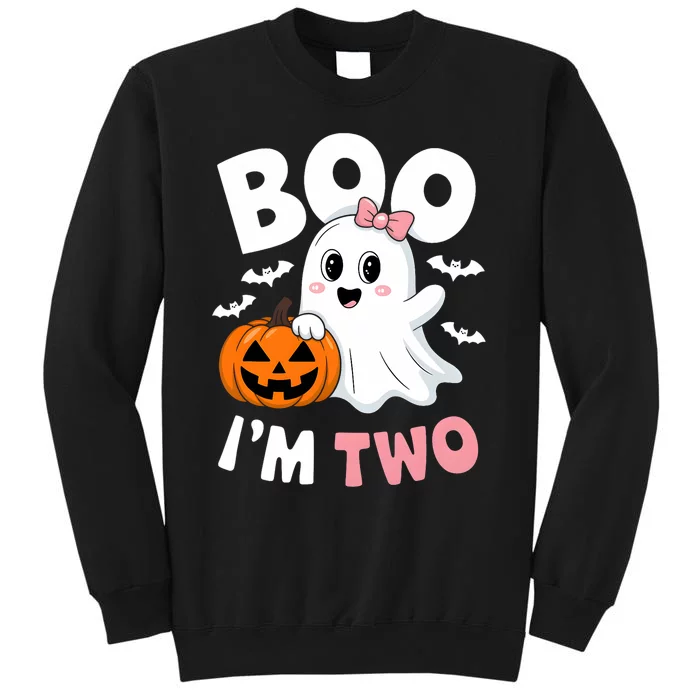 Funny Ghost Boo Im Two Years 2nd Birthday Halloween Sweatshirt