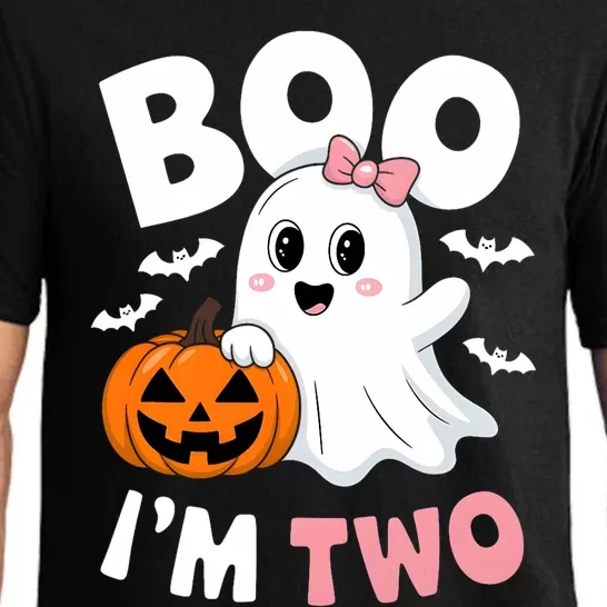 Funny Ghost Boo Im Two Years 2nd Birthday Halloween Pajama Set