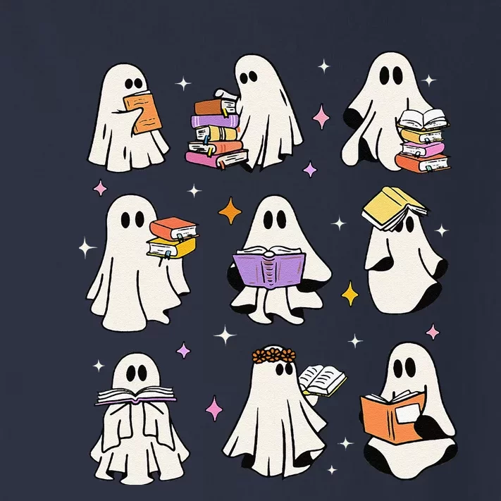 Funny Ghost Book Reading Halloween Books Lover Gift Toddler Long Sleeve Shirt