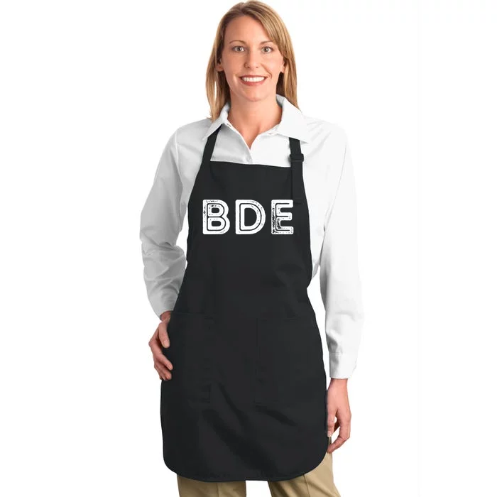 Funny Gift BDE Big Dick Energy Vintage Gift Full-Length Apron With Pocket