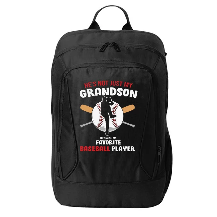 Funny Grandson Baseball Player Grandson Gift From Grandpa Funny Baseball City Backpack