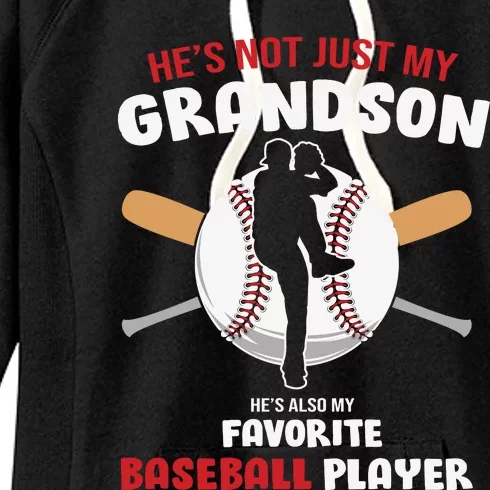 Funny Grandson Baseball Player Grandson Gift From Grandpa Funny Baseball Women's Fleece Hoodie