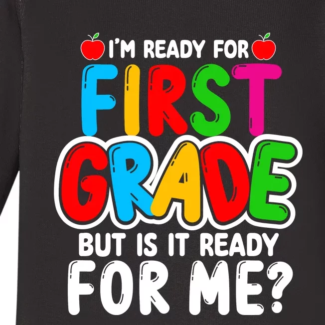 First Grade Back To School Baby Long Sleeve Bodysuit