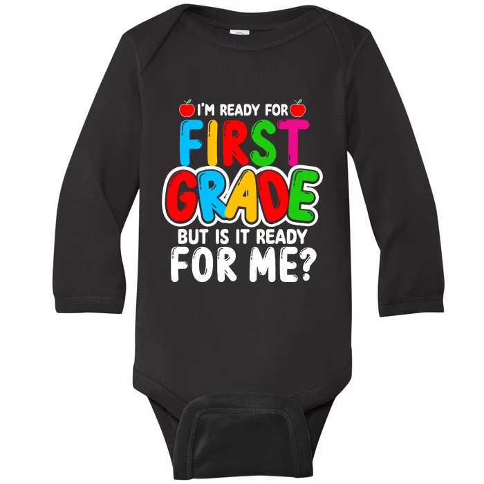 First Grade Back To School Baby Long Sleeve Bodysuit