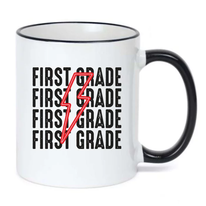 First Grade Back To School Boy 1st Grade Black Color Changing Mug