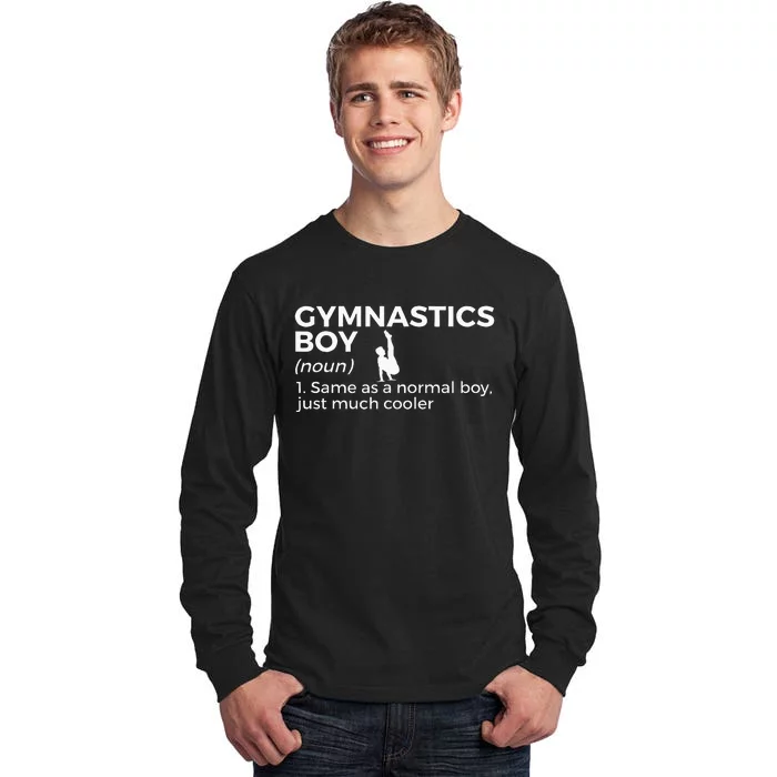 Funny Gymnastics Boy Definition Gymnast Tall Long Sleeve T-Shirt