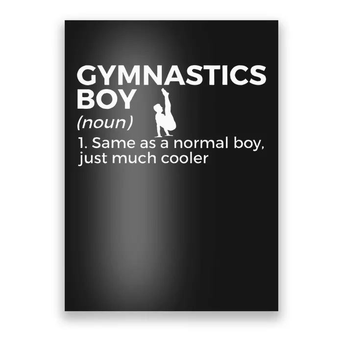 Funny Gymnastics Boy Definition Gymnast Poster