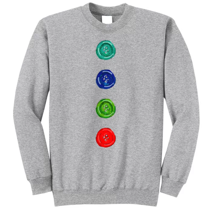 Four Groovy Buttons Blue Halloween Cat Costume Sweatshirt