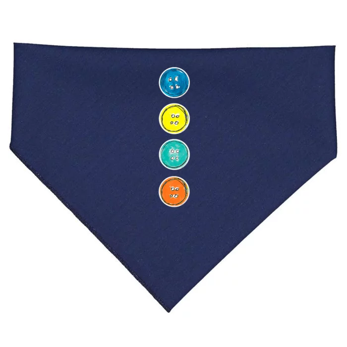 Four Groovy Buttons Blue Cat Funny Halloween Costume Kids USA-Made Doggie Bandana