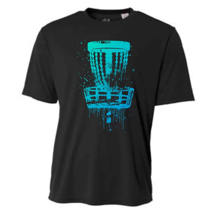 Frisbee Golf Basket Chainz Frolf Course Disc Golf Basket Gift Cooling Performance Crew T-Shirt