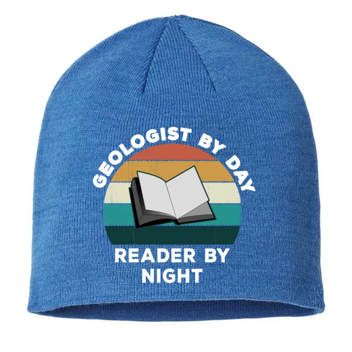 Funny Geologist By Day Reader By Night: Cool Book Lover Cool Gift 8 1/2in Sustainable Knit Beanie