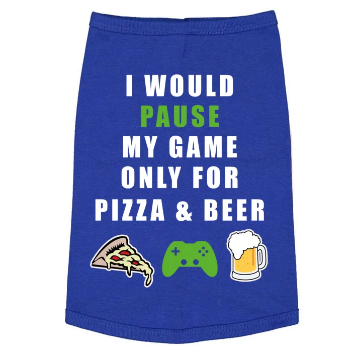 Funny Gaming Beer And Pizza Tee Gift Gamer Video Games Tee Meaningful Gift Doggie Tank