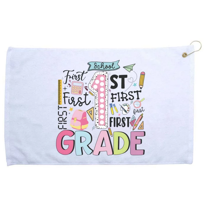 First Grade Back To School Grommeted Golf Towel