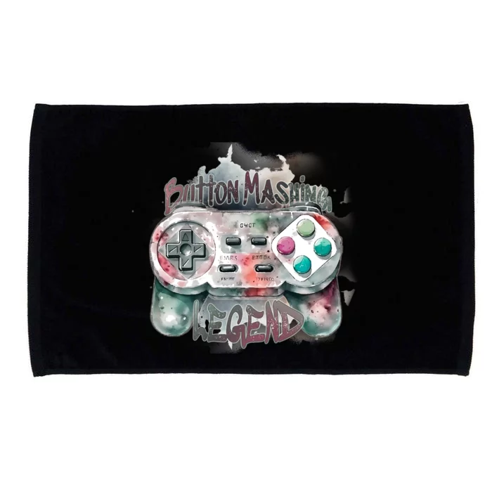 Funny Gamer Button Mashing Legend Microfiber Hand Towel