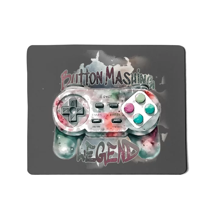 Funny Gamer Button Mashing Legend Mousepad