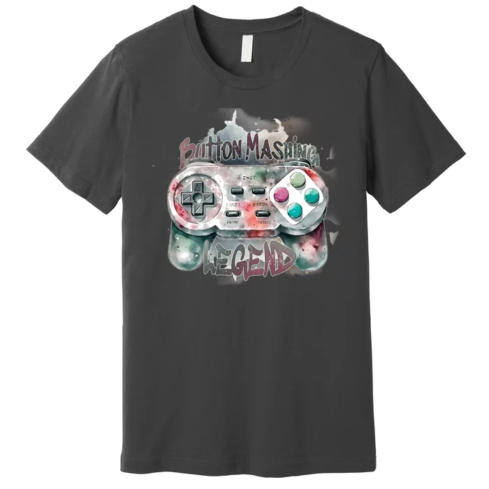 Funny Gamer Button Mashing Legend Premium T-Shirt